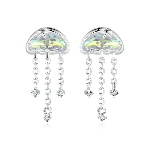 ˇFashion StreetˇIridescent Jellyfish Earrings Studs Teen Girls