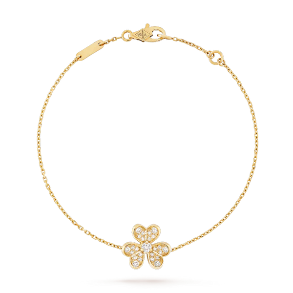 ˇFashion StreetˇFRIVOLE GOLD FLOWER DIAMOND BRACELET