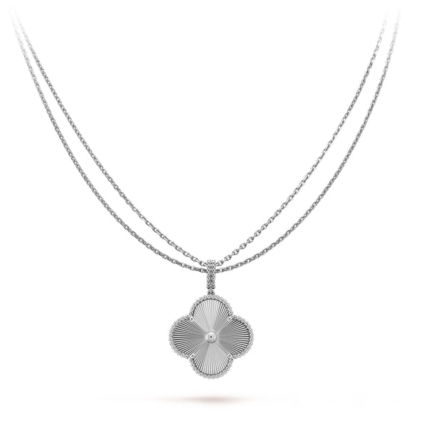 ˇFashion StreetˇCLOVER 25MM SILVER BIG CLOVER NECKLACE