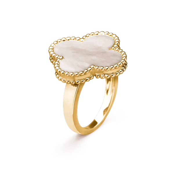 ˇFashion StreetˇCLOVER WHITE MOP RING