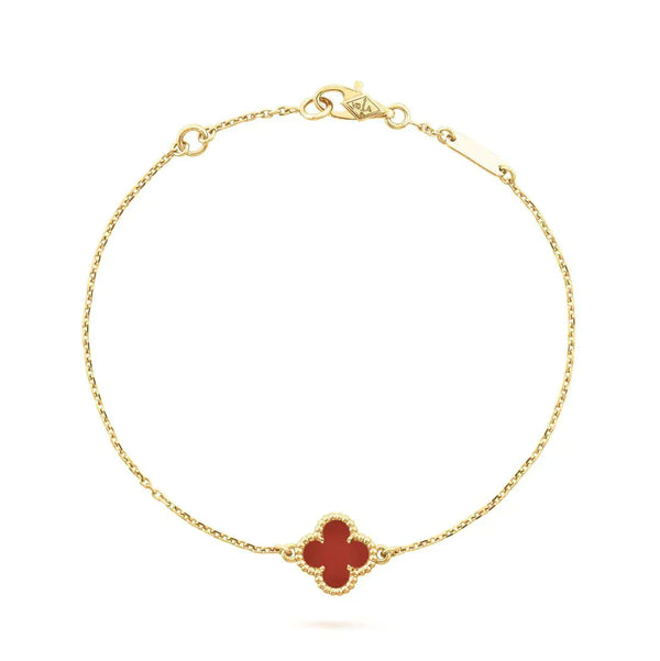 ˇFashion StreetˇCLOVER  CARNELIAN SINGLE FLOWER BRACELET