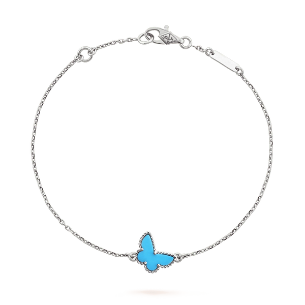 ˇFashion StreetˇBUTTERFLY TURQUOISE BUTTERFLY BRACELET SILVER