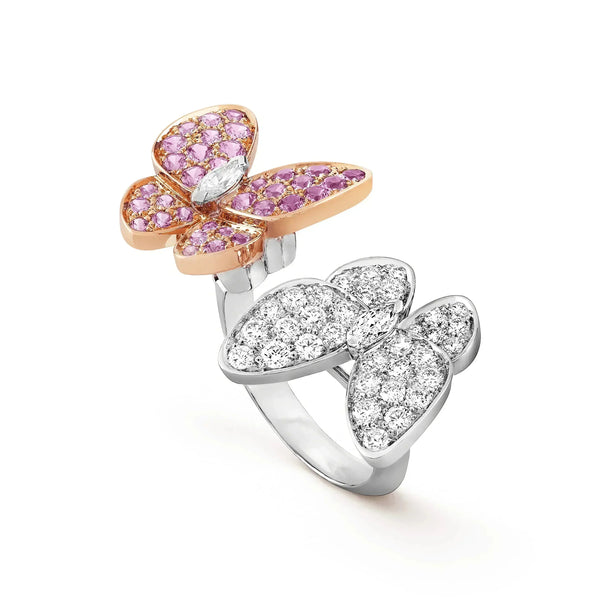 ˇFashion StreetˇTWIN BUTTERFLY DIAMOND RING